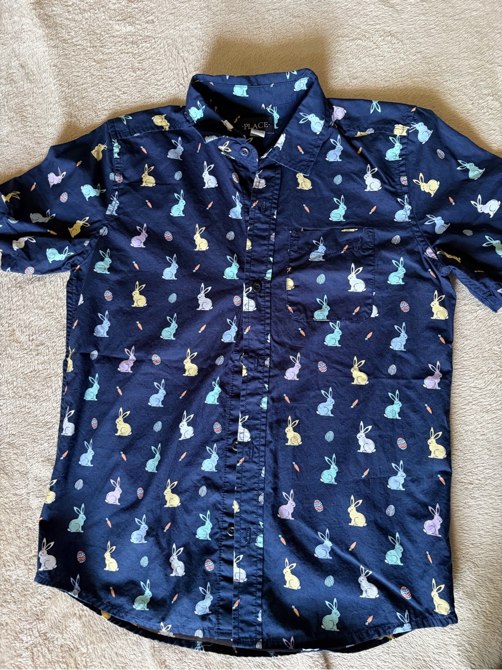 Boys size Large Easter button down
